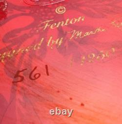 Fenton 1993 Connoisseur Collection Ruby Stretch Rolled Rim Bowl VERY RARE