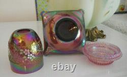 Fenton Art Glass 1995 Plum Carnival 3 Pc Fairy Light Htf