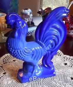 Fenton Art Glass 2004 Chantcileer Rooster Periwinkle Blue Only 18 Made