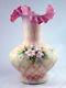 Fenton Art Glass OOAK Handpainted Burmese Vase