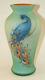 Fenton Art Glass OOAK Milk Glass Vase Cased withRobin's Egg Blue & Marigold Spray