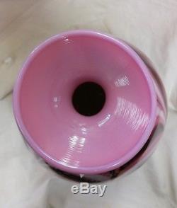 Fenton Art Glass Robert Barber Hyacinth Pulled Feather 0001HF 1975 Vase 243/450