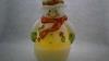 Fenton Art Glass Snowman Fairy Light W Free Battery Operated Tea Light