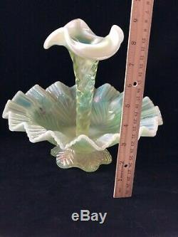 Fenton Art Glass Topaz Opalescent Ltd Ed Single Epergne Horn