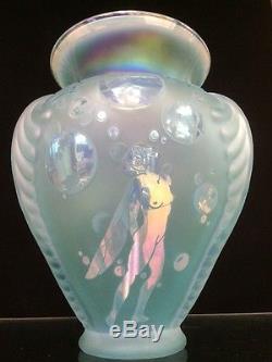 Fenton Art STUDIO Cameo Glass Kelsey Murphy- Bubble Magic