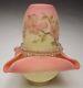 Fenton Burmese 7501PD Pink Dogwood Hand Painted 3 Piece Fairy Lamp Light 1981-82