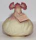 Fenton Burmese 8 Satin Ivory & Pink Swan Fluted Vase George Fenton Uranium