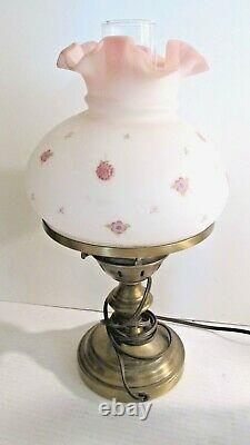 Fenton Burmese Berry & Flower Lamp