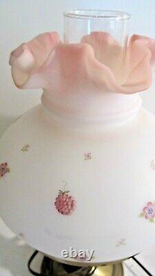 Fenton Burmese Berry & Flower Lamp