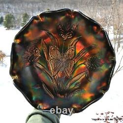 Fenton, Carnival Glass Bowl, Landmark Collection, 1905-2005, Butterfly & Tulip