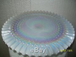 Fenton Christmas 2001 French Opalescent Hobnail Cake Stand