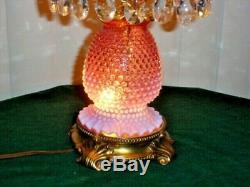 Fenton Cranberry Hobnail Opalescent Lamp Gwtw Student Style