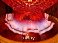 Fenton Cranberry Hobnail Opalescent Lamp Shade