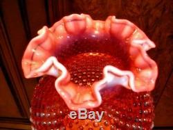 Fenton Cranberry Hobnail Opalescent Lamp Shade