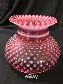 Fenton Cranberry Opalescent Hobnail Lamp 16 1/2-Great Condition-See Pics