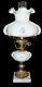 Fenton Elizabeth1990s #9308 Silver Crest Student Lamp SIGNED BY L. EVERSON