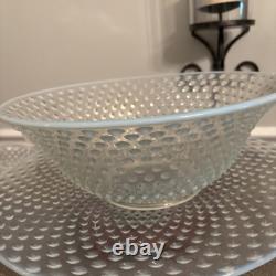 Fenton French Opalescent Hobnail 13 Pc Punch Set withBowl, Underplate & 11 Cups