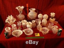 Fenton French Opalescent Hobnail 183 Piece Collection Lot