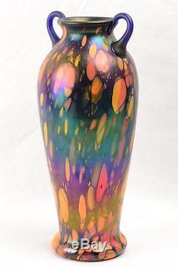 Fenton Glass 1925 Mosaic 2 Handle Vase #3006-11