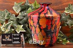 Fenton Glass 1925 Mosaic Threaded Urn Vase #3029-8