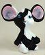 Fenton Glass Black & White Mouse HP by C Davis aka CC Hardman