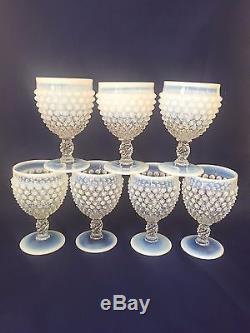 Fenton HOBNAIL French Opalescent Water Goblets Set of 11