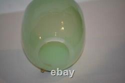 Fenton Jade 2 Piece Fairy Lamp Light 4 1/2 Tall Glass Jadeite