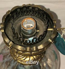 Fenton LATTICE LAVENDER CREST OPALESCENT 24 GONE WithWIND LAMP POPPIES