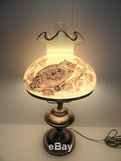 Fenton Lamp HP Owl by Louise Piper