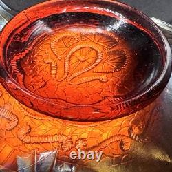 Fenton Large Amethyst Carnival Glass Bowl 1920s Persian Medallion Pattern Pretty