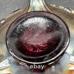 Fenton Large Amethyst Carnival Glass Bowl 1920s Persian Medallion Pattern Pretty