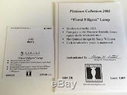 Fenton Limited Edition Burmese Lamp 100th Anniversary 2005 New