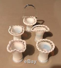 Fenton Miniature Collection, Baskets, Vases, Creamers, Hats, Hand Vases 69 Items