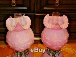 Fenton PINK CUSTARD GLASS FLOWER POPPY GWTW (1-2)