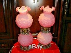 Fenton PINK CUSTARD GLASS FLOWER POPPY GWTW (1-2)