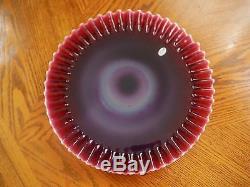 Fenton Plum Opalescent Hobnail Charger 13 1/2 Low Cake PlateRAREHTF