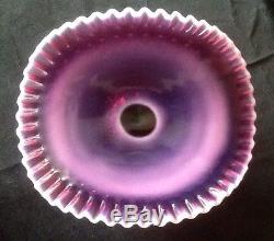 Fenton Plum Opalescent Hobnail High Footed Banana Bowl