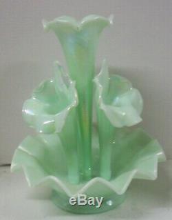 Fenton Sea Green 5 Piece Epergne Mint