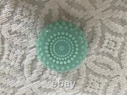 Fenton Turquoise Hobnail Candy Dish PERFECT condition