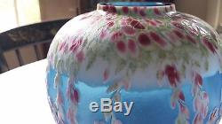 Fenton Vase, Limited Edition, Giverny Carved Garden Bridge & Foliage, Cameo