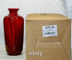 Fenton, Vase, Ruby Glass With Black Threads, Dave Fetty, Limited Edition