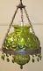Fenton / Wright Old Green Moon and Star Chandelier Free Shipping with BIN GTC