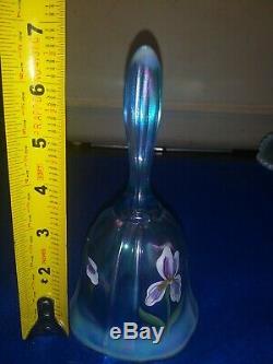 Fenton art glass basket-signed, clock, bell and vase-signed. Great condition