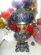 Fenton made for Levay Amethyst Carnival Glass GWTW Lamp (rare)