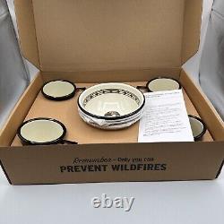 Filson Smokey Bear Enamelware Camp Dish Set Kitchen Mugs Bowls Plates BRAND NEW