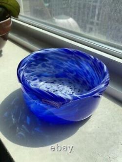 Fine Art Glass Bowl Signed Bernard Katz Philadelphia