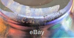 Fine Early SIGNED TIFFANY BLUE FAVRILE Art Glass Bowl c. 1900 antique