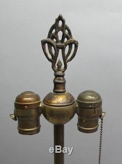 Fine & Large STEUBEN PLUM JADE Art Glass Lamp c. 1920 antique vase