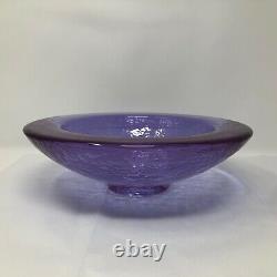 Fire And Light Recycled Art Glass Wide Lipped Bowl Lavender Neodymium