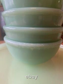 Fire King Jadeite Jadite 10oz Restaurant Bowl with Beaded Rim SET OF 5